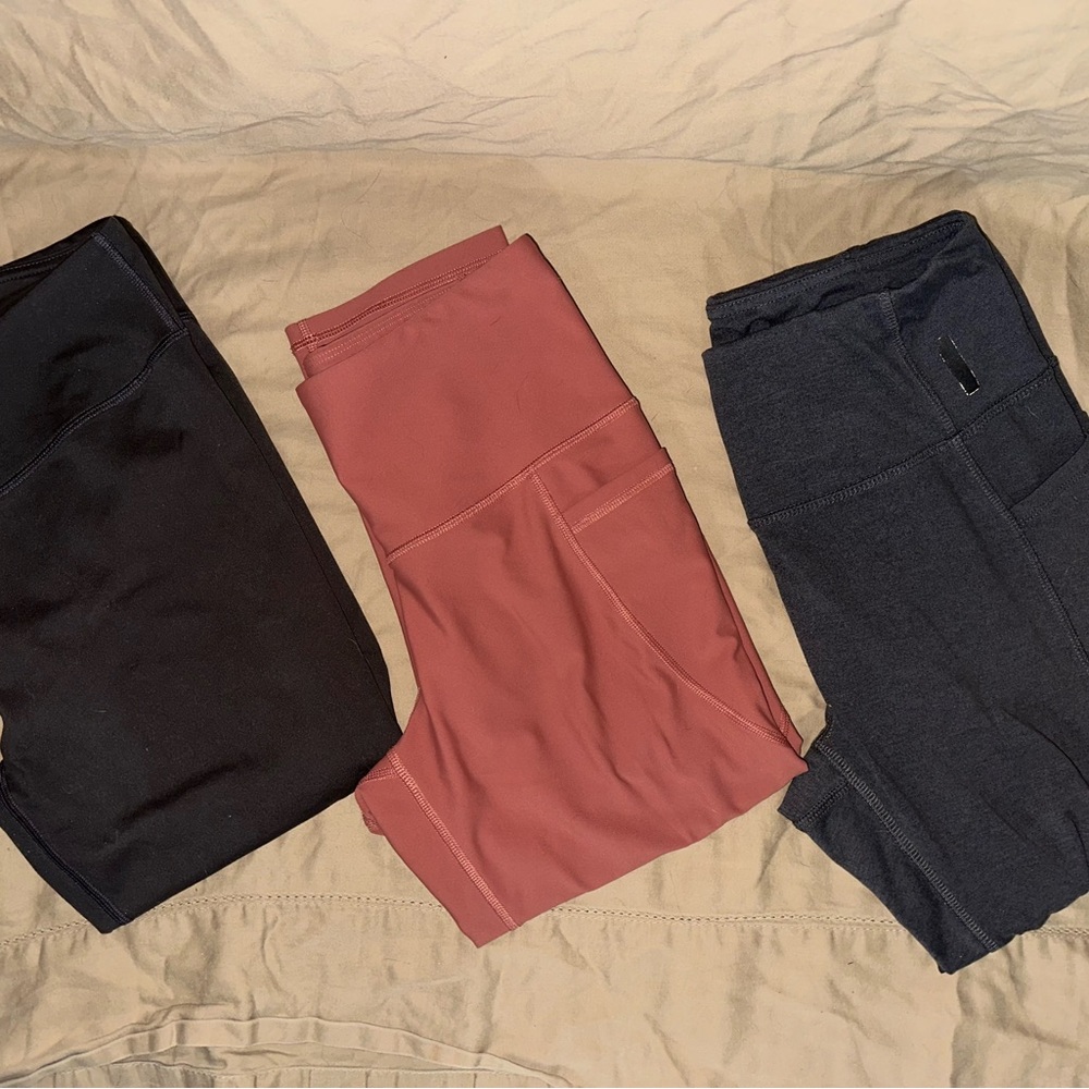 Old Navy 3-Pack Leggings in Rust & Grey
